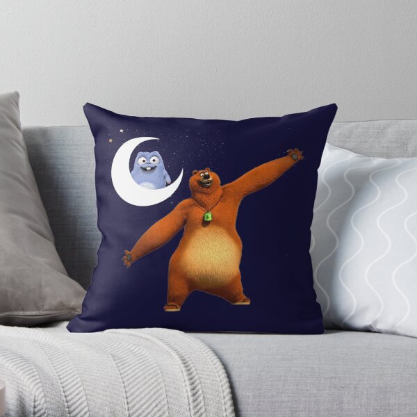 grizzy and lemmings Throw Pillow