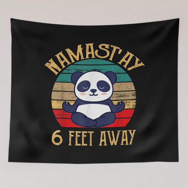 Item preview, Namastay 6 Feet Away Panda For Men Women designed and sold by koenhfu06.