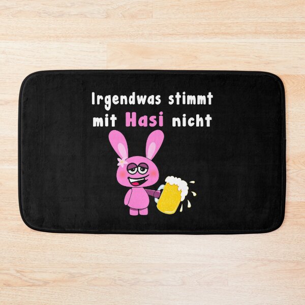Item preview, Something Is Wrong With Hasi Pink Drunken Rabbit With A Beer designed and sold by Paulina Vanlife.