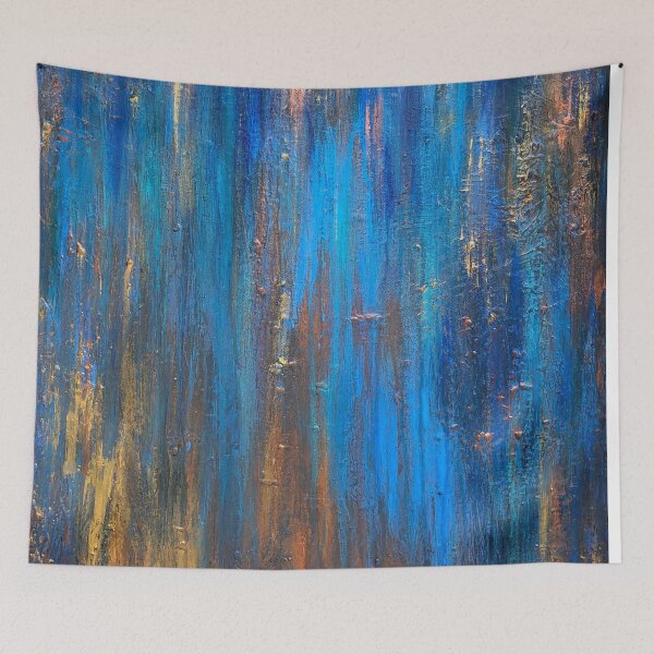 Item preview, Abstract Blue and Gold designed and sold by Roy & Tiffany.