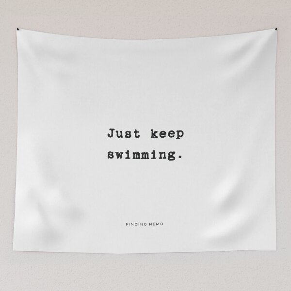 Item preview, Keep Swimming | Quote designed and sold by Wallpacas.