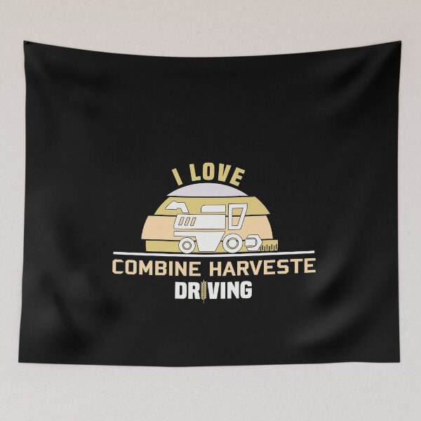 Item preview, I Love Combine Harvester Driving Threshing Machine Farmer designed and sold by NSTeeDesign.