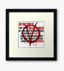 v for vendetta quote Framed Print