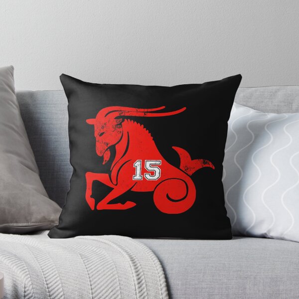 Goat 15 for kansas city football fans distressed Throw Pillow