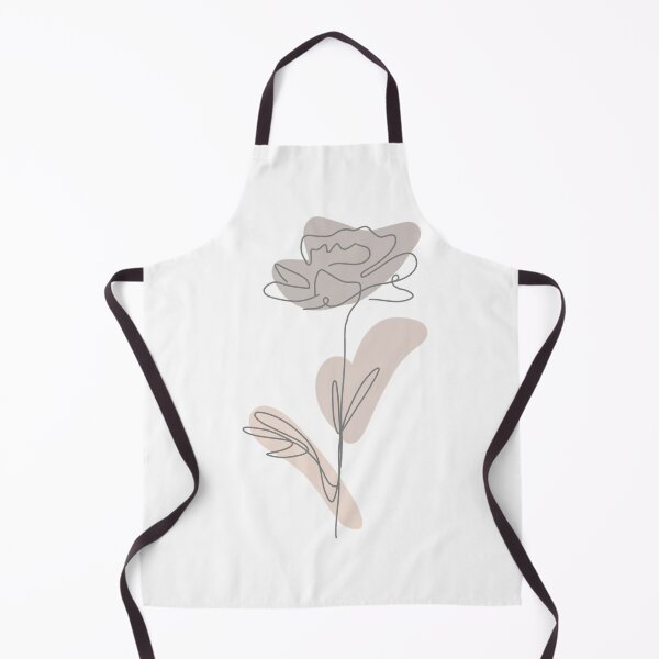 Item preview, beige minimal line flower designed and sold by samar-n.