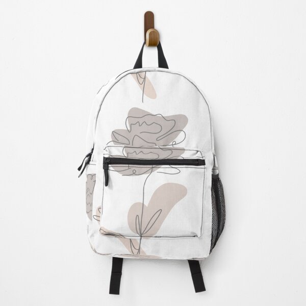 Item preview, beige minimal line flower designed and sold by samar-n.