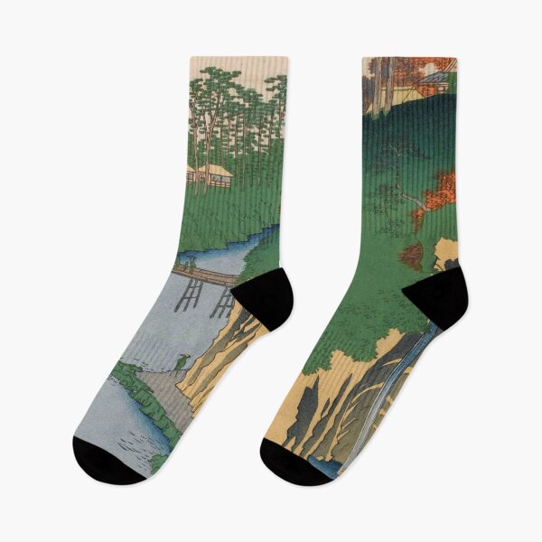 Item preview, Waterfall River Vintage Ukiyo-e Japanese Art designed and sold by VintageArchive.
