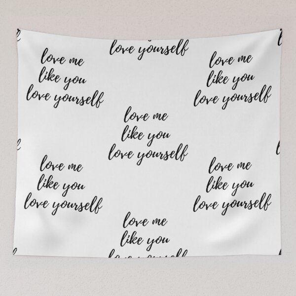 Item preview, love me like you love yourself Cursive text designed and sold by Omniodise.
