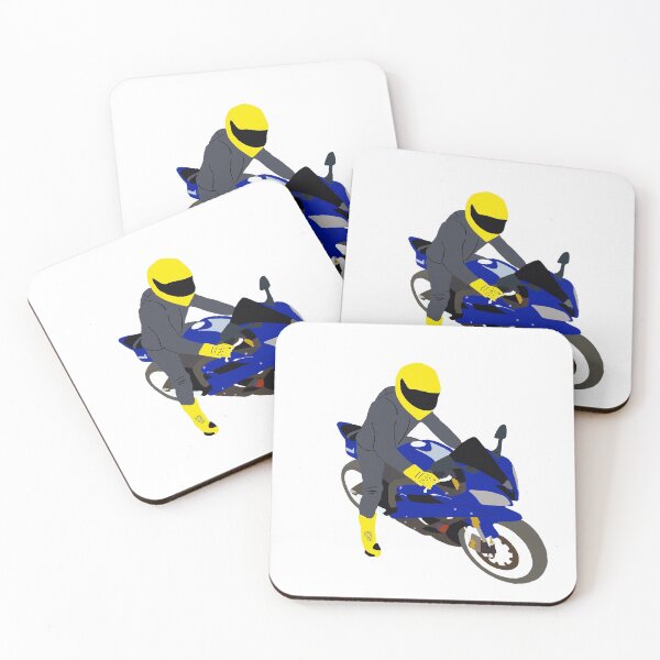 Item preview, Blue motorcycle and motorcyclist  designed and sold by JWebbyR1.