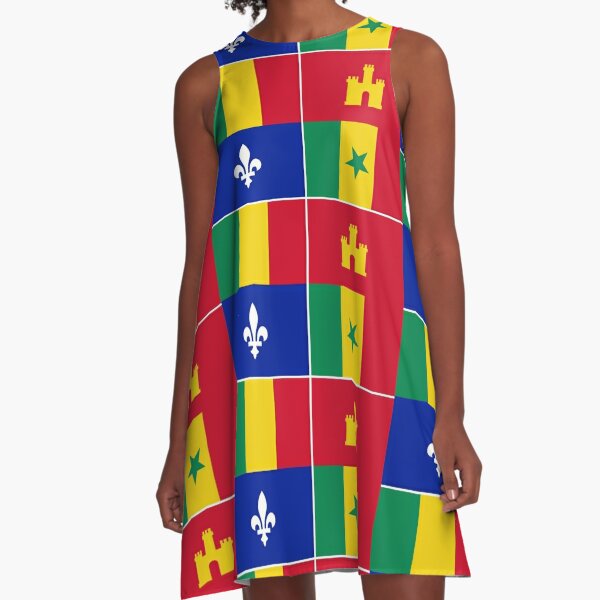 Louisiana Creole Flag | A-Line Dress