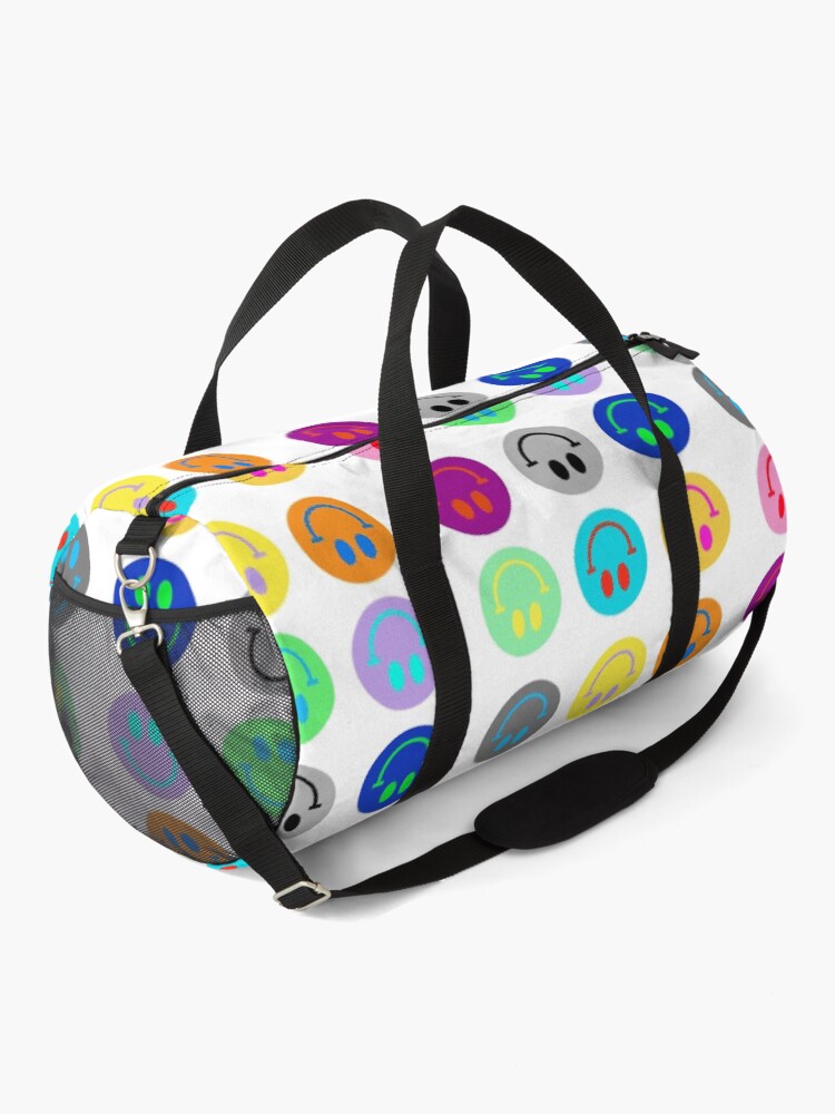 Alternate view of Smiley Face Collection, Glitch, Multi Colours Duffle Bag