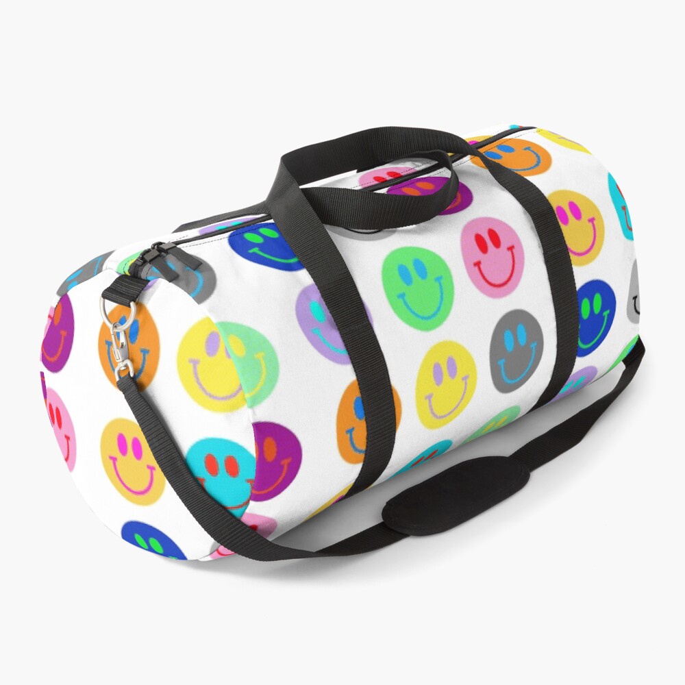 Smiley Face Collection, Glitch, Multi Colours Duffle Bag