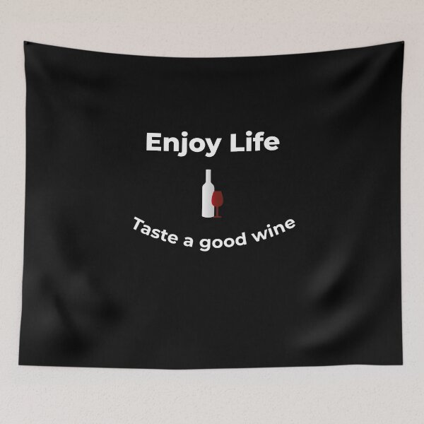 Item preview, Enjoy Life Taste a good wine - bottle&glass designed and sold by SmileMiau.