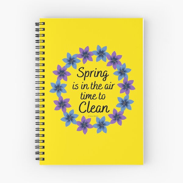 Item preview, Spring Is In The Air Time to Clean Flower Wreath Cleaning Lady Gifts designed and sold by SavvyCleaner.