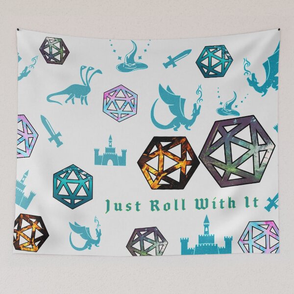 Item preview, Just Roll With It - DND Dungeons and Dragons RPG Style designed and sold by Sirieht.