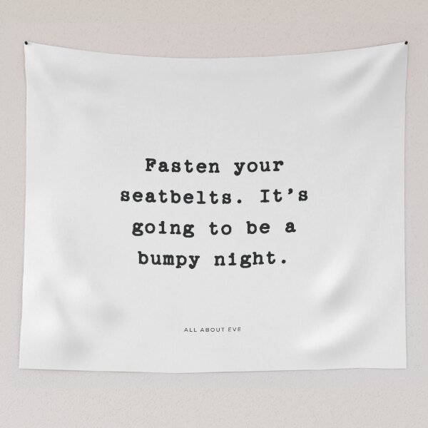 Item preview, Bumpy Night | Quote designed and sold by Wallpacas.