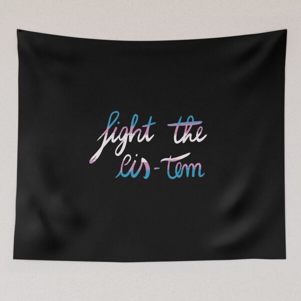 Item preview, Fight the cistem cis-tem trans flag designed and sold by tragiciandesign.