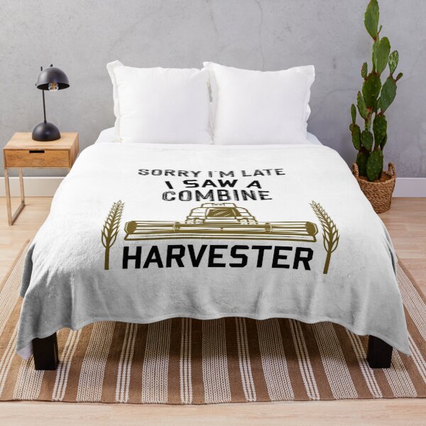 Item preview, Sorry I'm Late I Saw A Combine Harvester, Driving Threshing Machine Farmer designed and sold by NSTeeDesign.