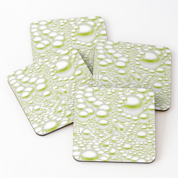 Item preview, Pearls pattern in green color designed and sold by ksillustrationart.