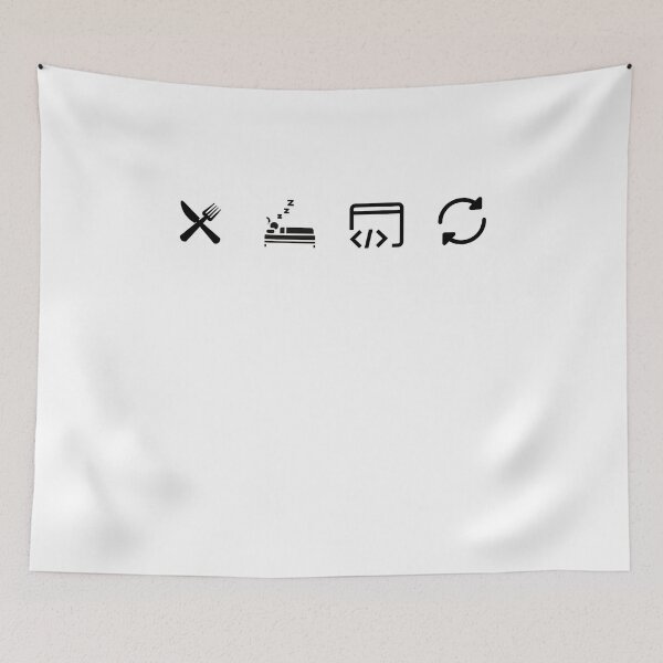 Item preview, nerdy life cycle eat, sleep, code, repeat gift, gift for programer,developer,coder,geek designed and sold by DevDn.