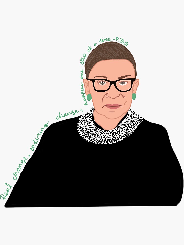 "RBG quote" Sticker for Sale by danycadena Redbubble