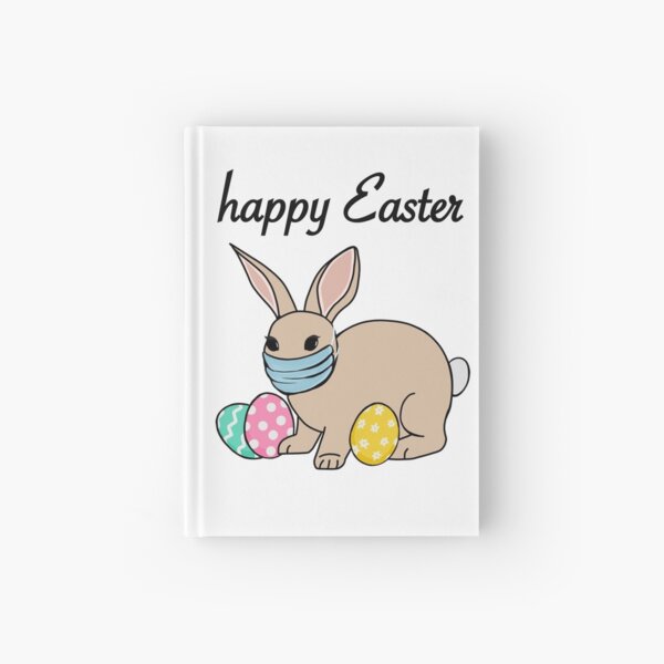 Item preview, Easter Bunny with Face Mask/ Happy Easter!/ Easter Bunny with Eggs and Writing designed and sold by muffinstandd.