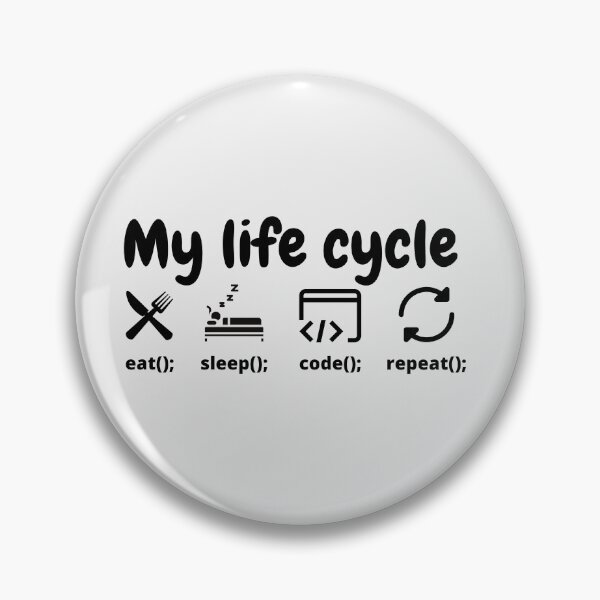 Item preview, developer life cycle eat, sleep, code, repeat gift, gift for programer,developer,coder,geek designed and sold by DevDn.
