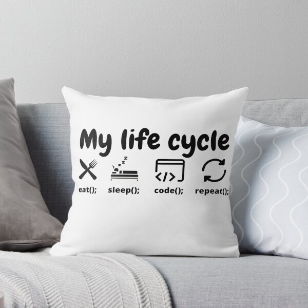 Item preview, developer life cycle eat, sleep, code, repeat gift, gift for programer,developer,coder,geek designed and sold by DevDn.