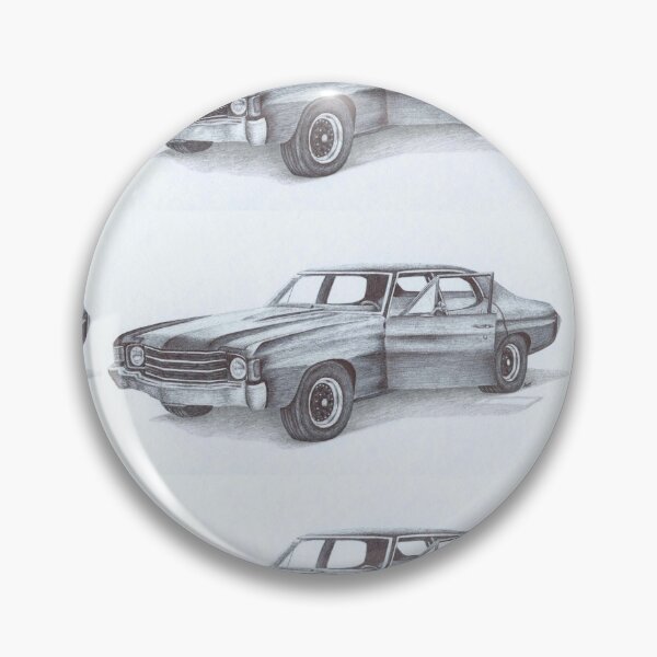 Item preview, Preacher's Tulip O'Hare's 1972 Chevy Chevelle car biro drawing designed and sold by FanartAft.