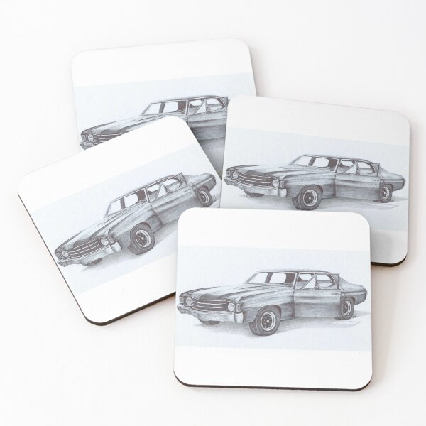 Item preview, Preacher's Tulip O'Hare's 1972 Chevy Chevelle car biro drawing designed and sold by FanartAft.