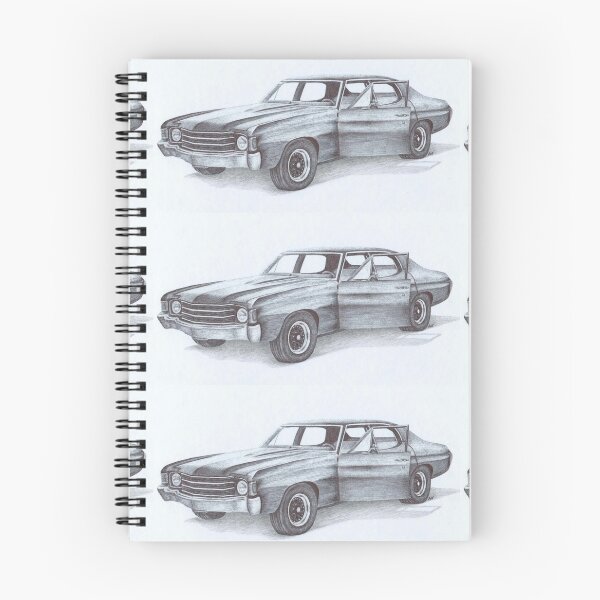 Item preview, Preacher's Tulip O'Hare's 1972 Chevy Chevelle car biro drawing designed and sold by FanartAft.