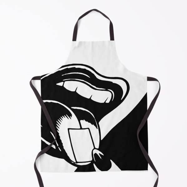 Item preview, Noir Girl Dropping Acid Tab on Tongue Black and White designed and sold by vaporworld.