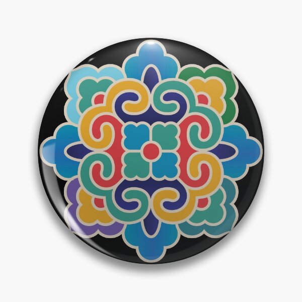 Item preview, Korean Traditional Beige Pattern Style 3 on Black BG designed and sold by FollowtheOrigin.