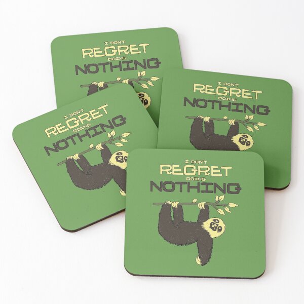 Item preview, I Don't Regret Doing Nothing Lazy Sloth designed and sold by Tobe Fonseca®.