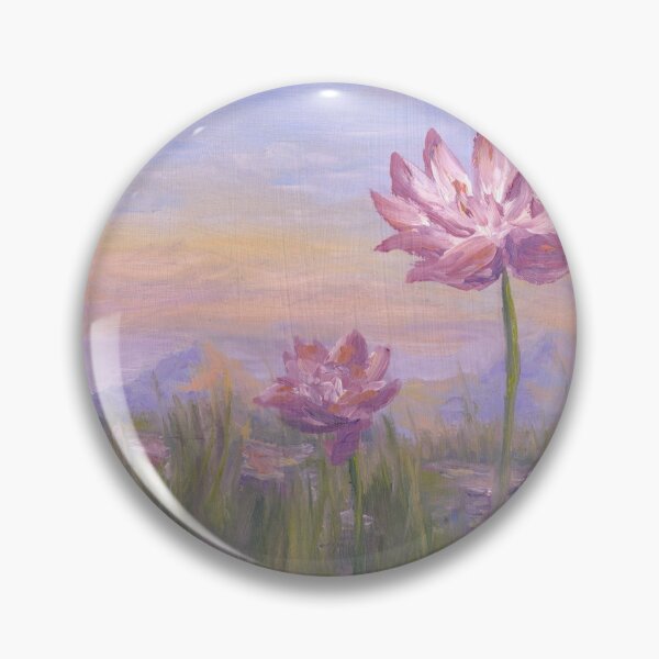 Aperçu de l'œuvre Fleur de lotus rose | Huile de paysage de montagne créée et vendue par Andrew Gaia.