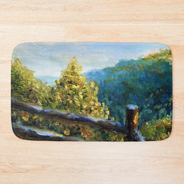 Item preview, Mountain Yellow Tree Top View | Impressionist Oil designed and sold by Andrew Gaia.