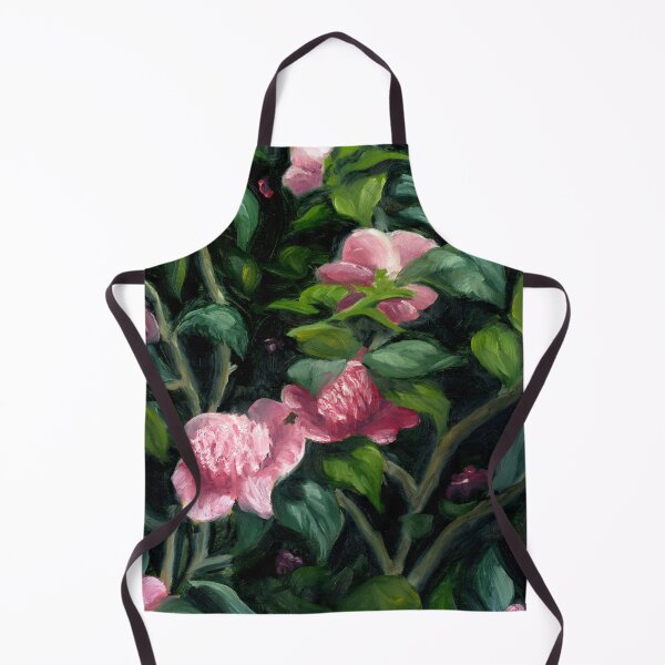 Item preview, Japanese Camellia Floral Impressionist Oil designed and sold by Andrew Gaia.