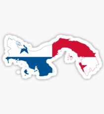 Flag Map of Panama Sticker