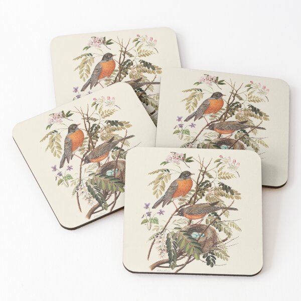 Item preview, American Robin Antique Naturalist Illustration designed and sold by Antiquated Art.