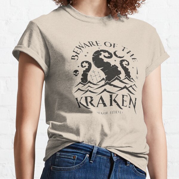 "Beware of the Kraken" Sea of Thieves Design T-shirt classique