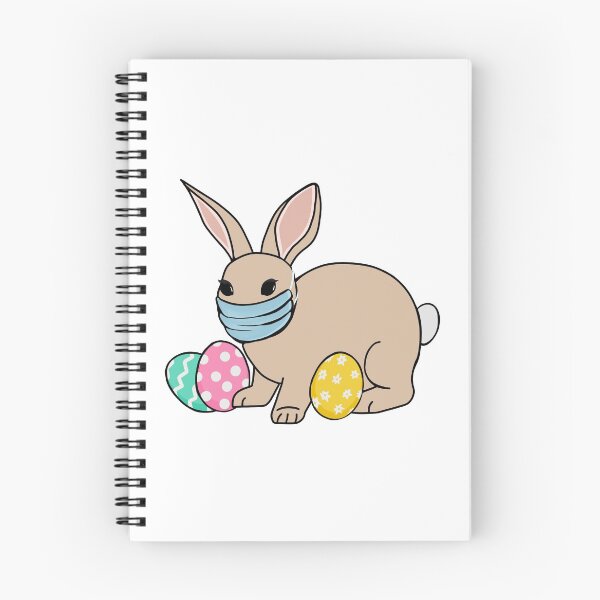 Item preview, Easter Bunny with Face Mask/ Happy Easter!/ Easter Bunny with Eggs designed and sold by muffinstandd.