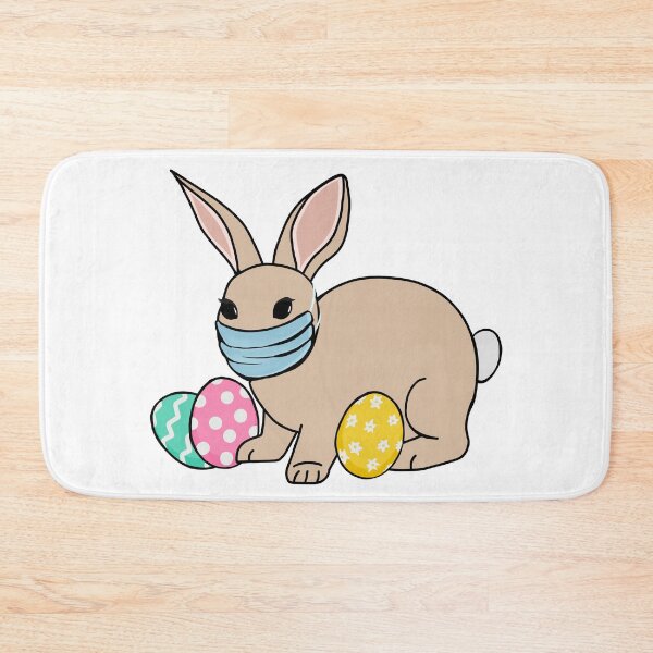 Item preview, Easter Bunny with Face Mask/ Happy Easter!/ Easter Bunny with Eggs designed and sold by muffinstandd.