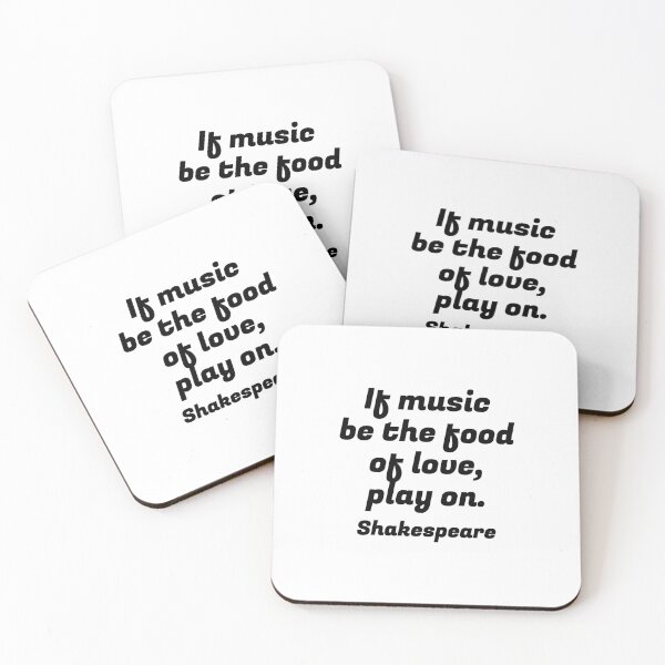 Artikelvorschau, Shakespeare-Zitate – Wenn Musik die Nahrung der Liebe ist, spielen Sie weiter entworfen und verkauft von Inspirationmotivation.