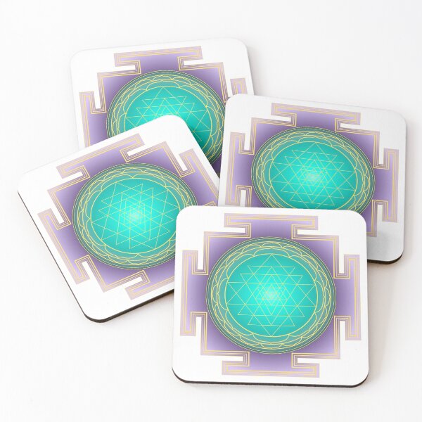 Item preview, Sri Yantra Turquoise gradient designed and sold by Milan Sensiart.