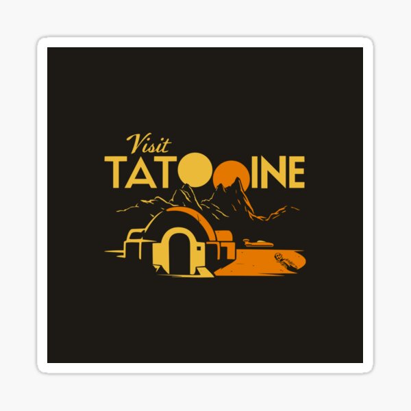 Vista previa del artículo con la obra «Visita Tatooine», diseñado y vendido por mwagie.