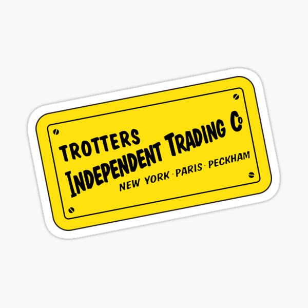 trotters-independent-trading-sign-illustration-sticker-for-sale-by