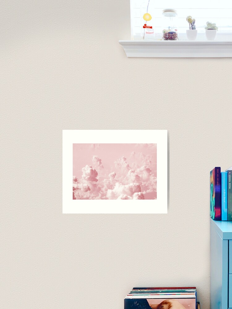 Light pink clouds aesthetic | Art Print