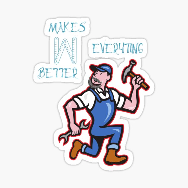 Bearded Carpenter Sticker