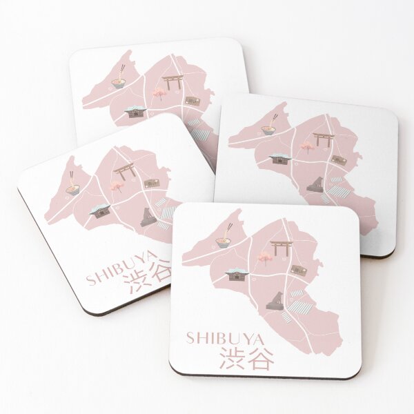 Item preview, Shibuya illustrated map designed and sold by primapixie.