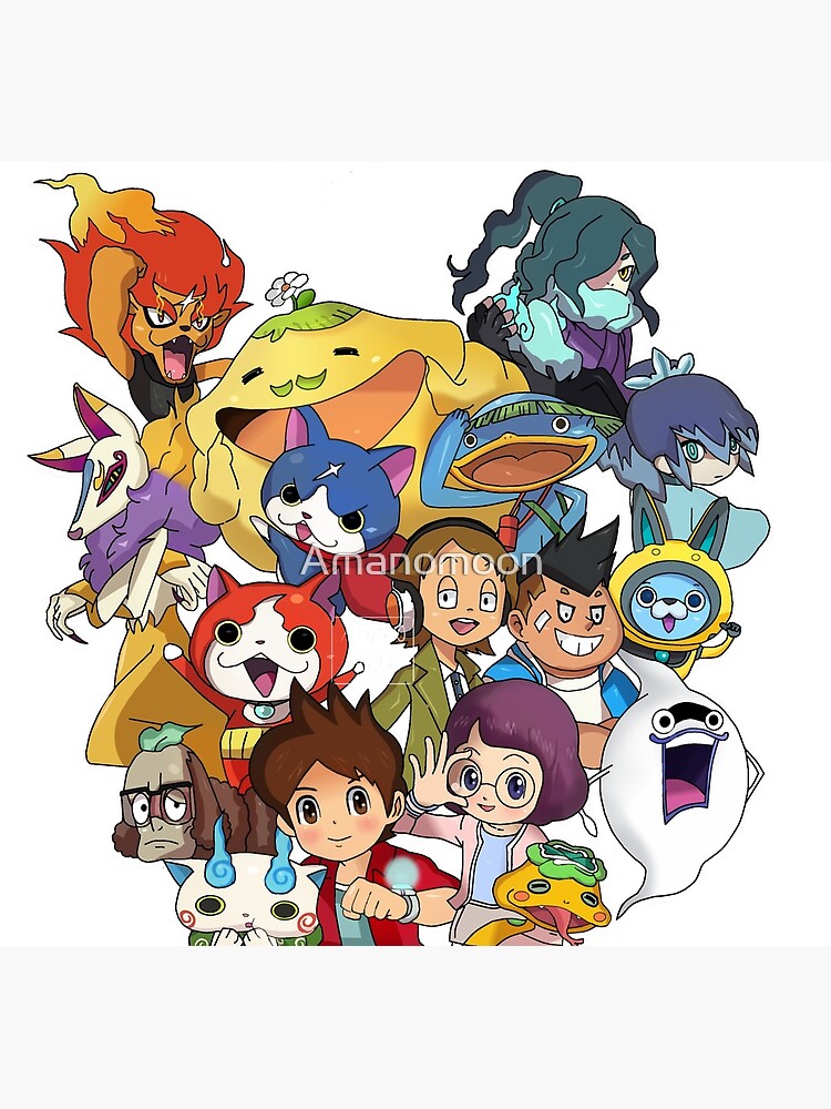 Yo-Kai Watch Stickers Yokai Watch Postcard by Amanomoon